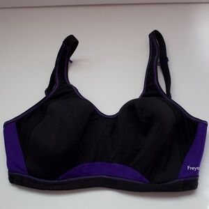 Freya Active Sonic High Impact Underwire Sports Bra Black and Purple